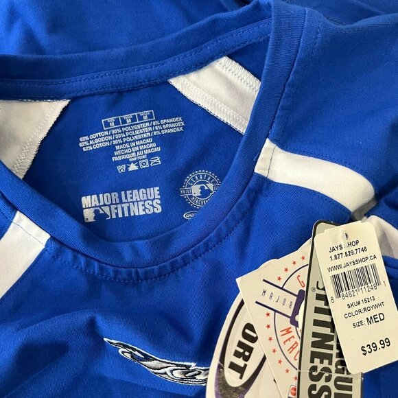 Major League Fitness by Concepts Sport Women's "Jays" T-shirt - Medium - NWT $39 - Picture 2 of 4